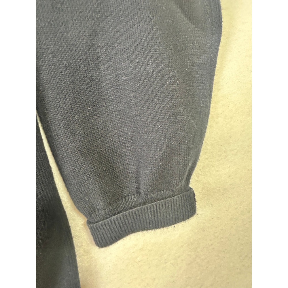 Roundtree & Yorke Mens Large Navy Blue Quarter Zip Mock Neck Knit Sweater GS22 - Picture 4 of 8